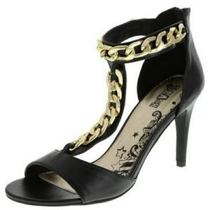 Brash Gold and Black Heels
